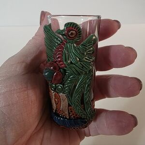 Hand Crafted Quetzal Guetemala Shot Glass